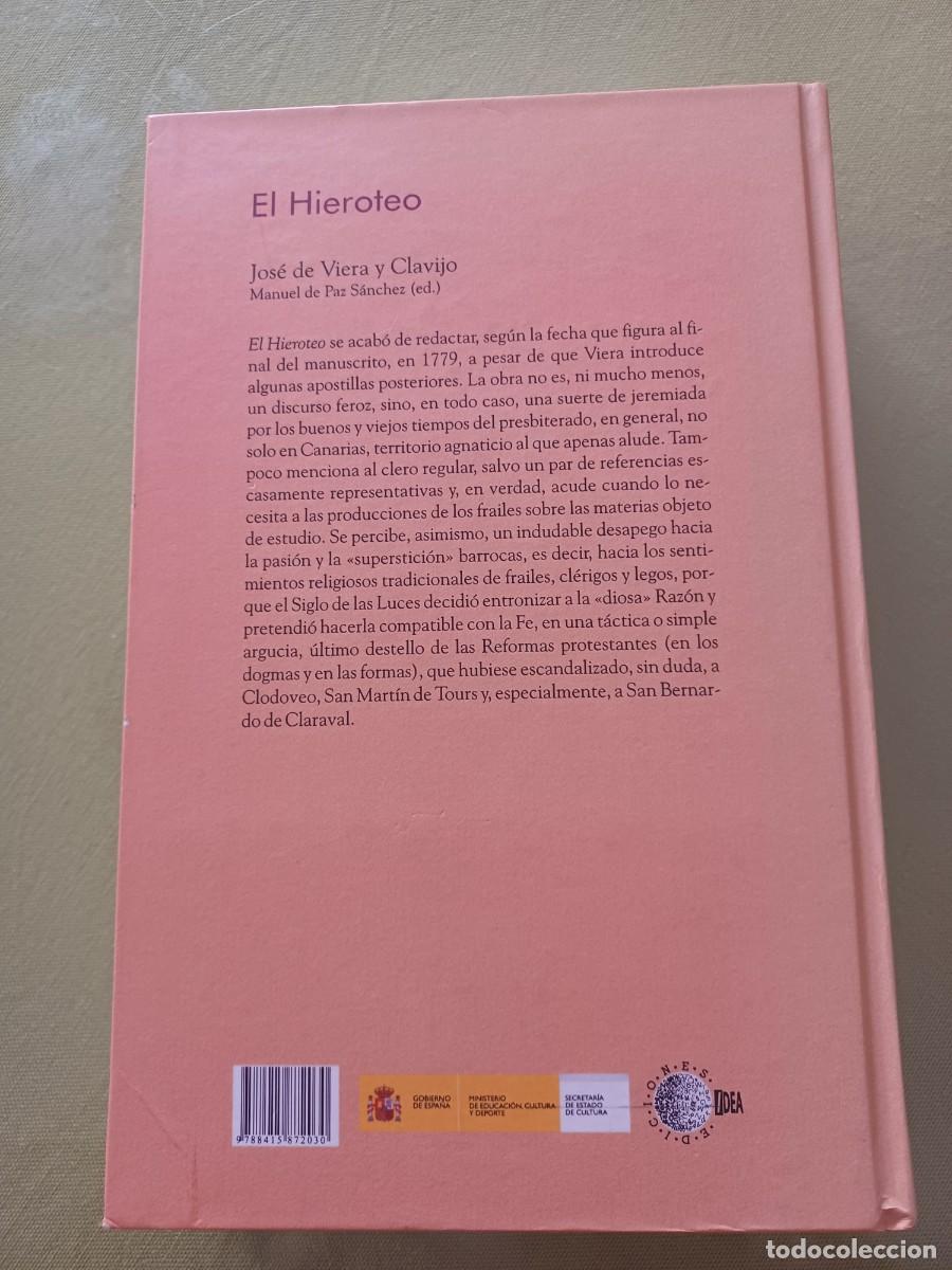 Libros de segunda mano: EL HIEROTEO -JOS&Eacute; DE VIERA Y CLAVIJO - Foto 2