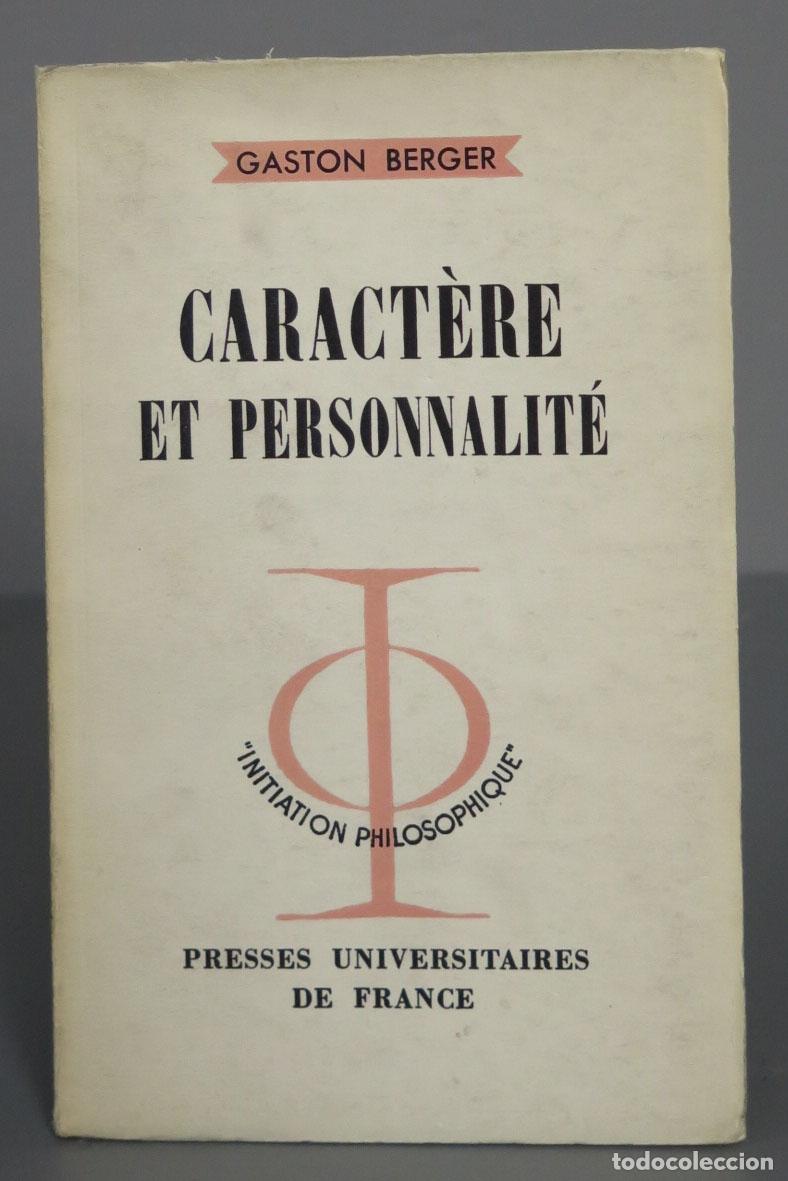 Libros de segunda mano: Caract&egrave;re et personnalit&eacute;. BERGER - Foto 1