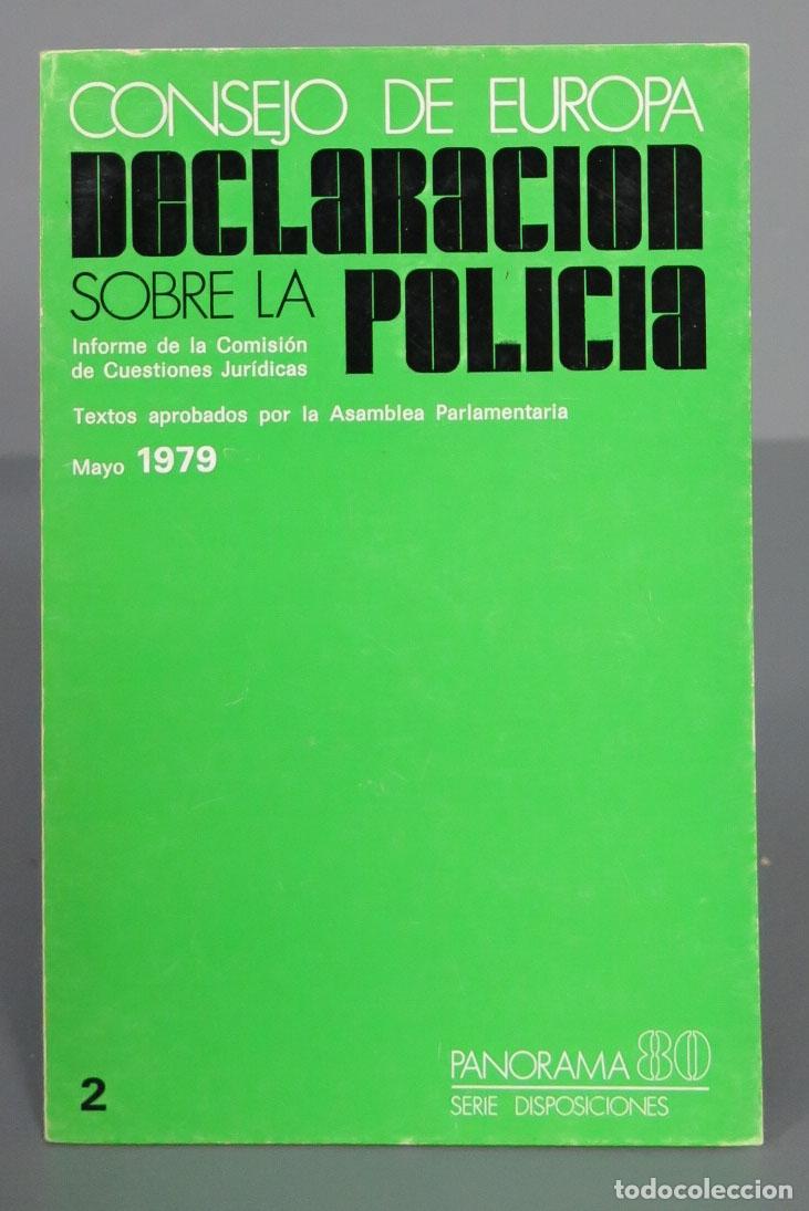 Libros de segunda mano: CONSEJO DE EUROPA SOBRE LA DECLARACI&Oacute;N POLIC&Iacute;A - Foto 1