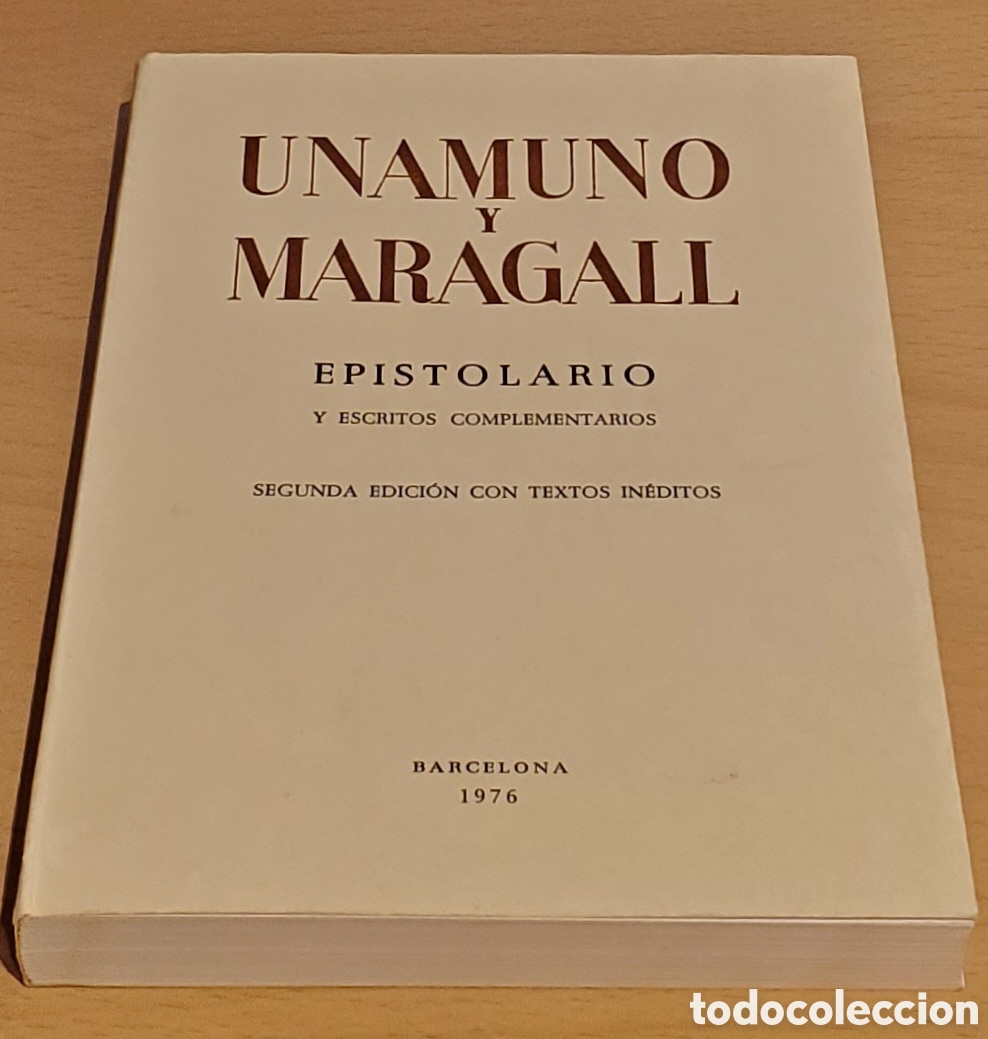 Libros de segunda mano: Epistolario - Unamuno y Maragall - Foto 1