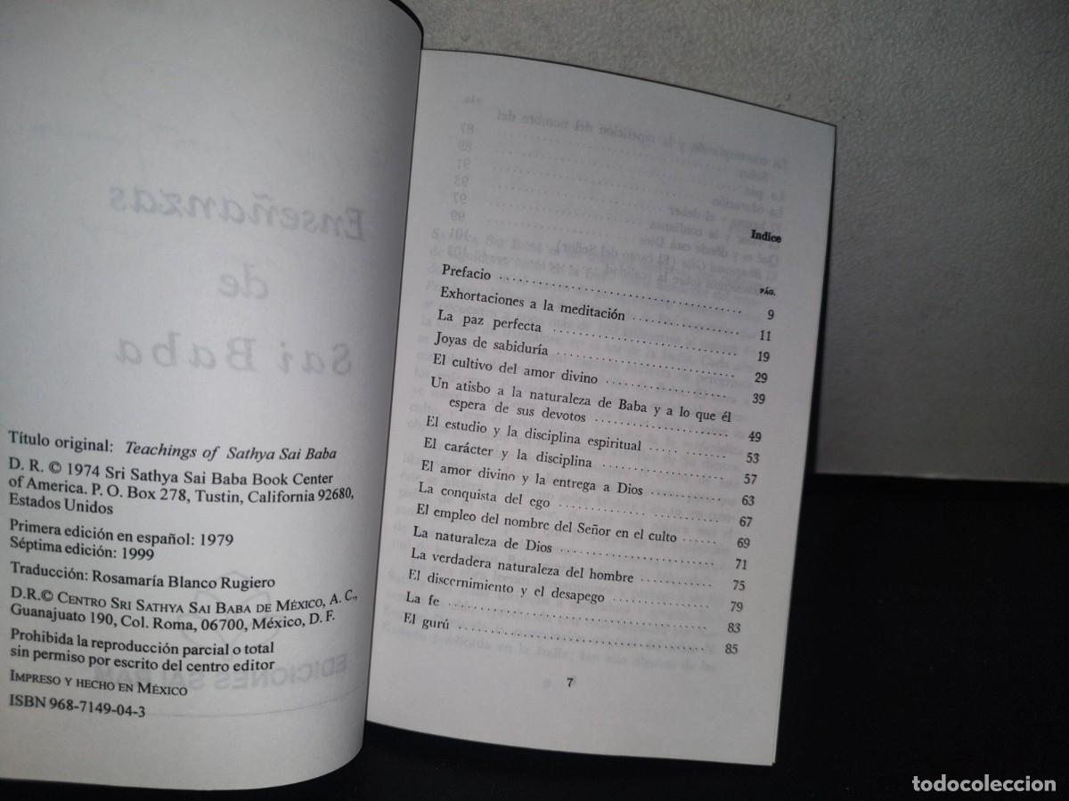 Libros de segunda mano: 131- ENSE&Ntilde;ANZAS DE SAI BABA - EDICIONES SAI RAM - 1999 - Foto 5