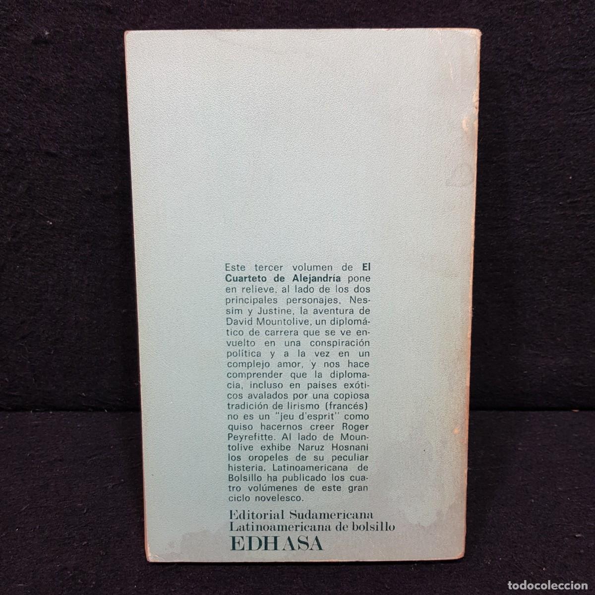 Libros de segunda mano: MOUNTOLIVE - LAWRENCE DURRELL - EDICIONES DE BOLSILLO - EDHASA - 1970 / 79 - Foto 2