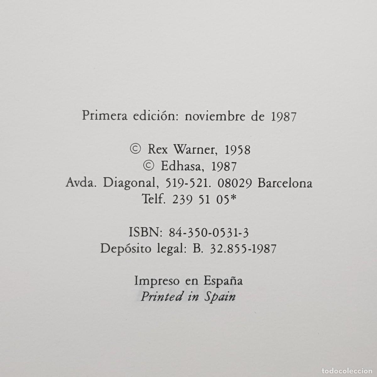 Libros de segunda mano: EL JOVEN C&Eacute;SAR - REX WARNER - NARRATIVAS EDHASA - 1987 / 84 - Foto 7