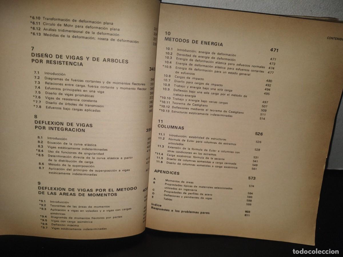 Libros de segunda mano: 132- MEC&Aacute;NICA DE MATERIALES - FERDINAND P. BEER - 1981 - Foto 6