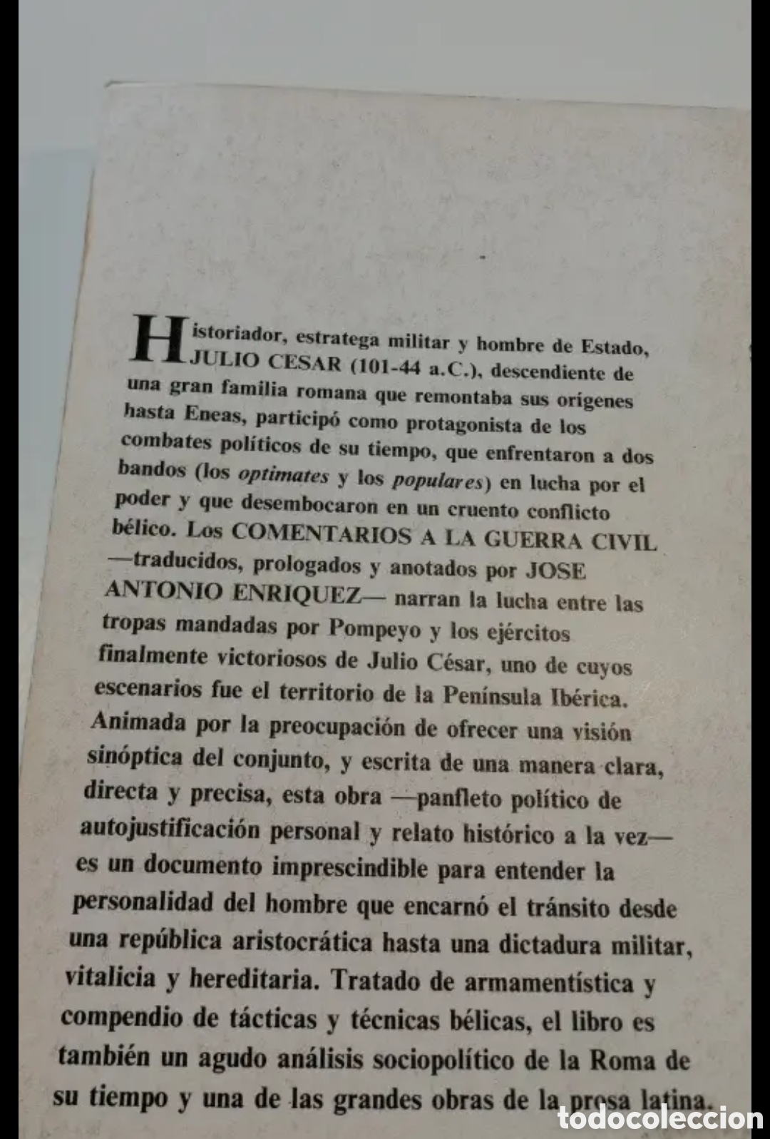 Libros de segunda mano: Comentarios a la Guerra Civil. Julio Cesar. - Foto 2