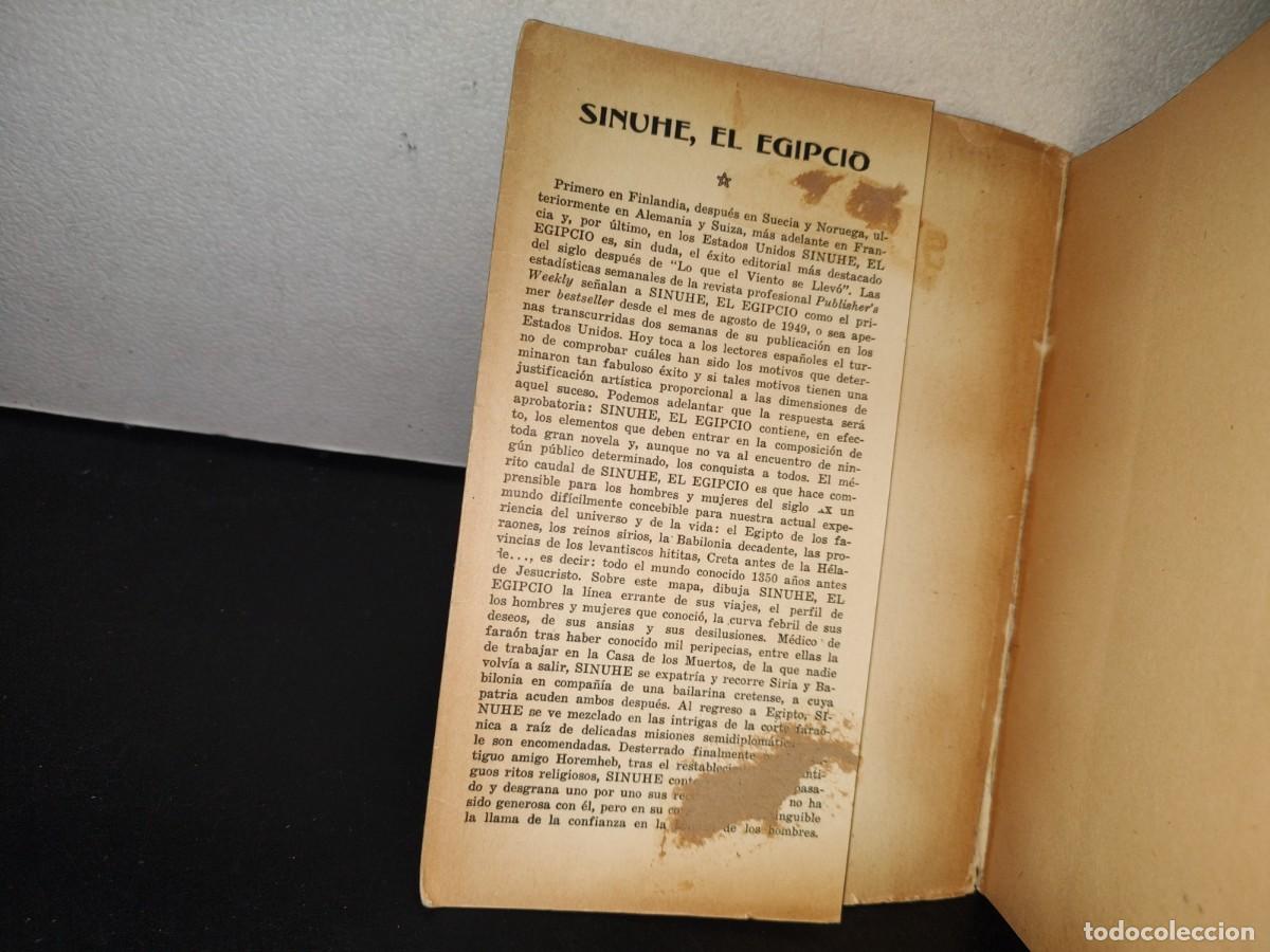 Libros de segunda mano: 133- SINUH&Eacute; EL EGIPCIO - MIKA WALTARI - 50S - Foto 4