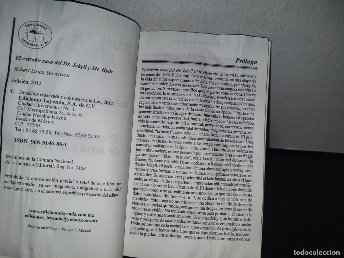 Libros de segunda mano: 133- EL EXTRA&Ntilde;O CASO DEL DR. JEKYLL Y MR. HYDE - ROBERT L. STEVENSON - EDICIONES LEYENDA - Foto 5