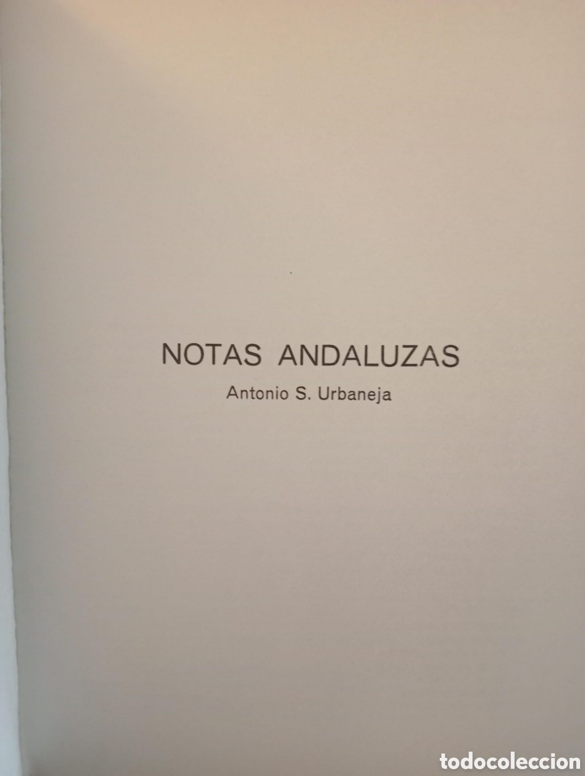 Libros de segunda mano: Notas andaluzas / Antonio S. Urbaneja. - Foto 2
