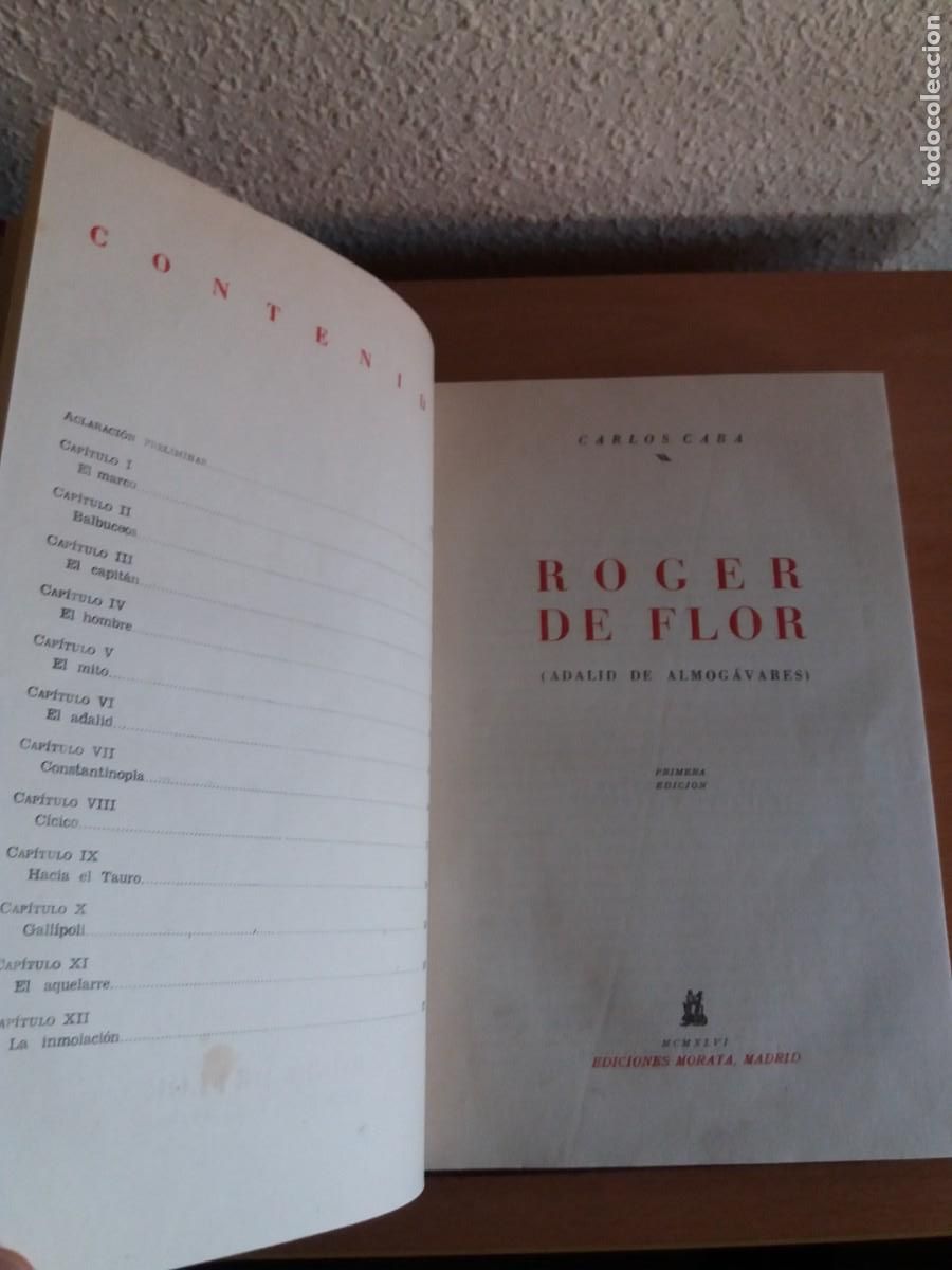 Libros de segunda mano: ROGER DE FLOR (ADALID DE ALMOG&Aacute;VARES). PEDRO CABA. PRIMERA EDICI&Oacute;N - Foto 5