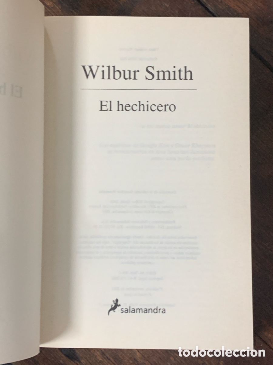 Libros de segunda mano: Wilbur Smith, El Hechicero - SALAMANDRA 2001 - Foto 4