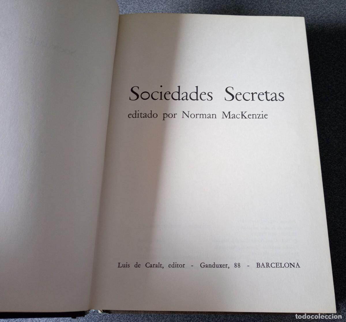 Libros de segunda mano: Sociedades Secretas Norman MacKenzie - Foto 3