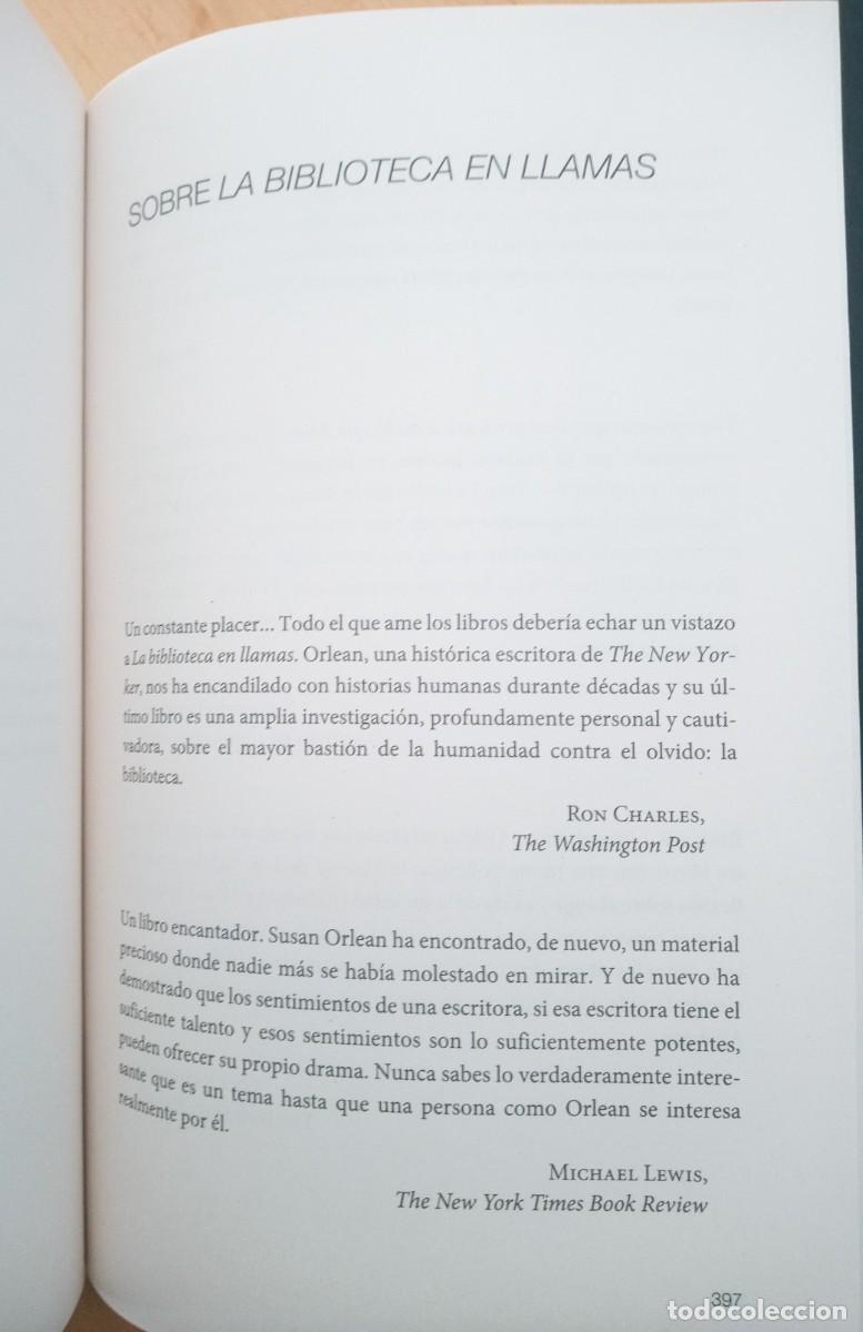 Libros de segunda mano: SUSAN ORLEAN LA BIBLIOTECA EN LLAMAS - Foto 10