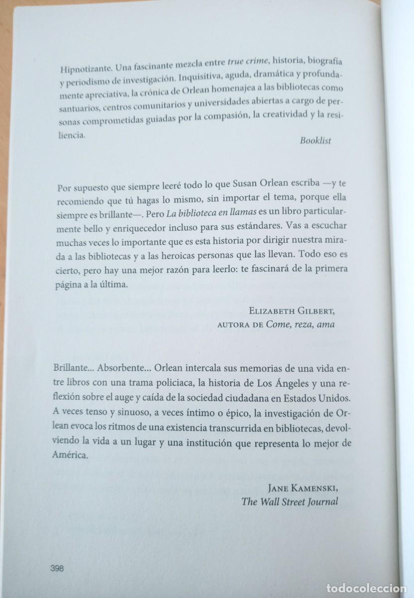 Libros de segunda mano: SUSAN ORLEAN LA BIBLIOTECA EN LLAMAS - Foto 11