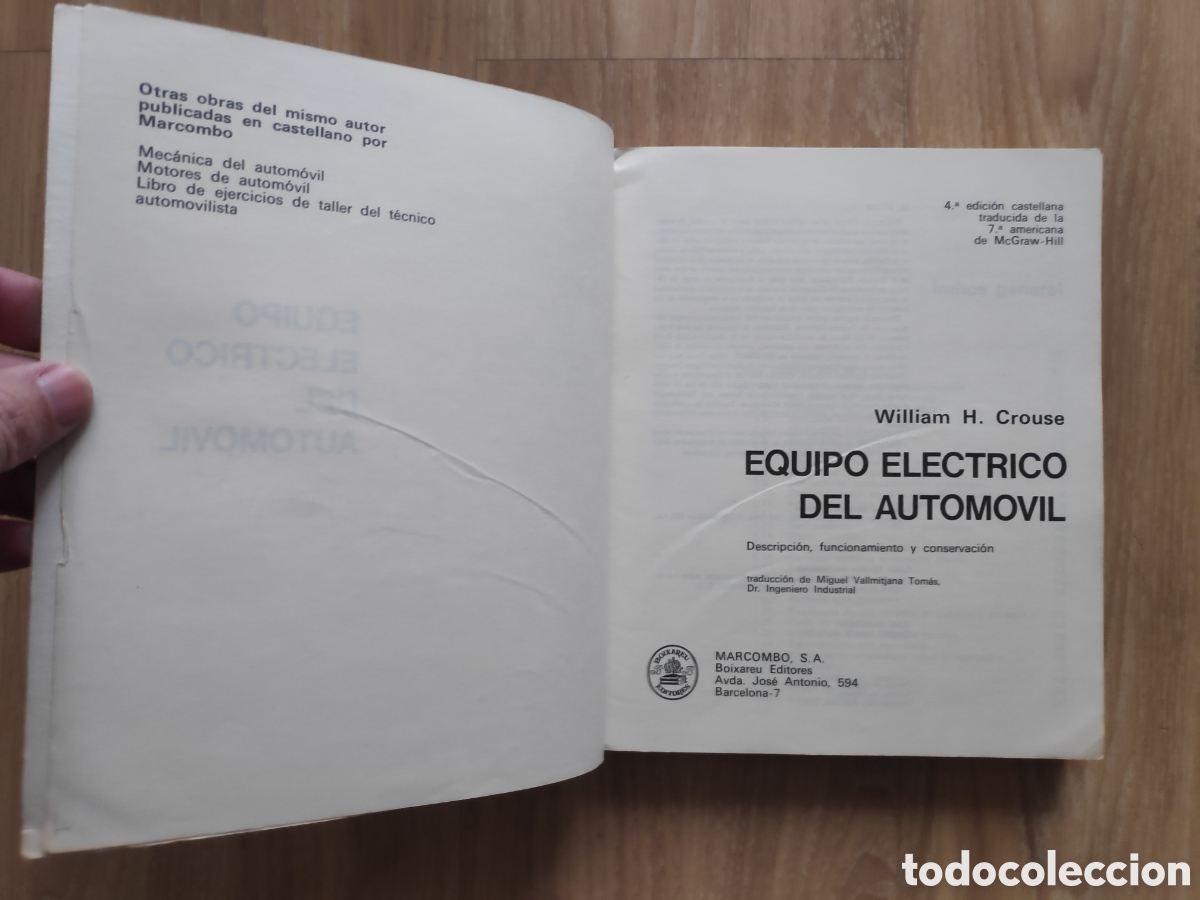 Libros de segunda mano: Libro. Equipo Electrico del Automovil. William H. Crouse - Foto 3