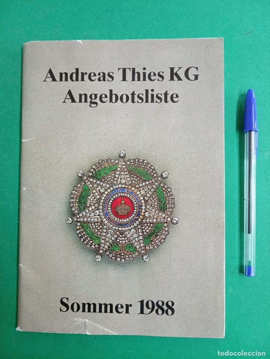 Libros de segunda mano: Antiguo libro Cat&aacute;logo de Subasta de Medallas. N&uuml;rtingem 1988.