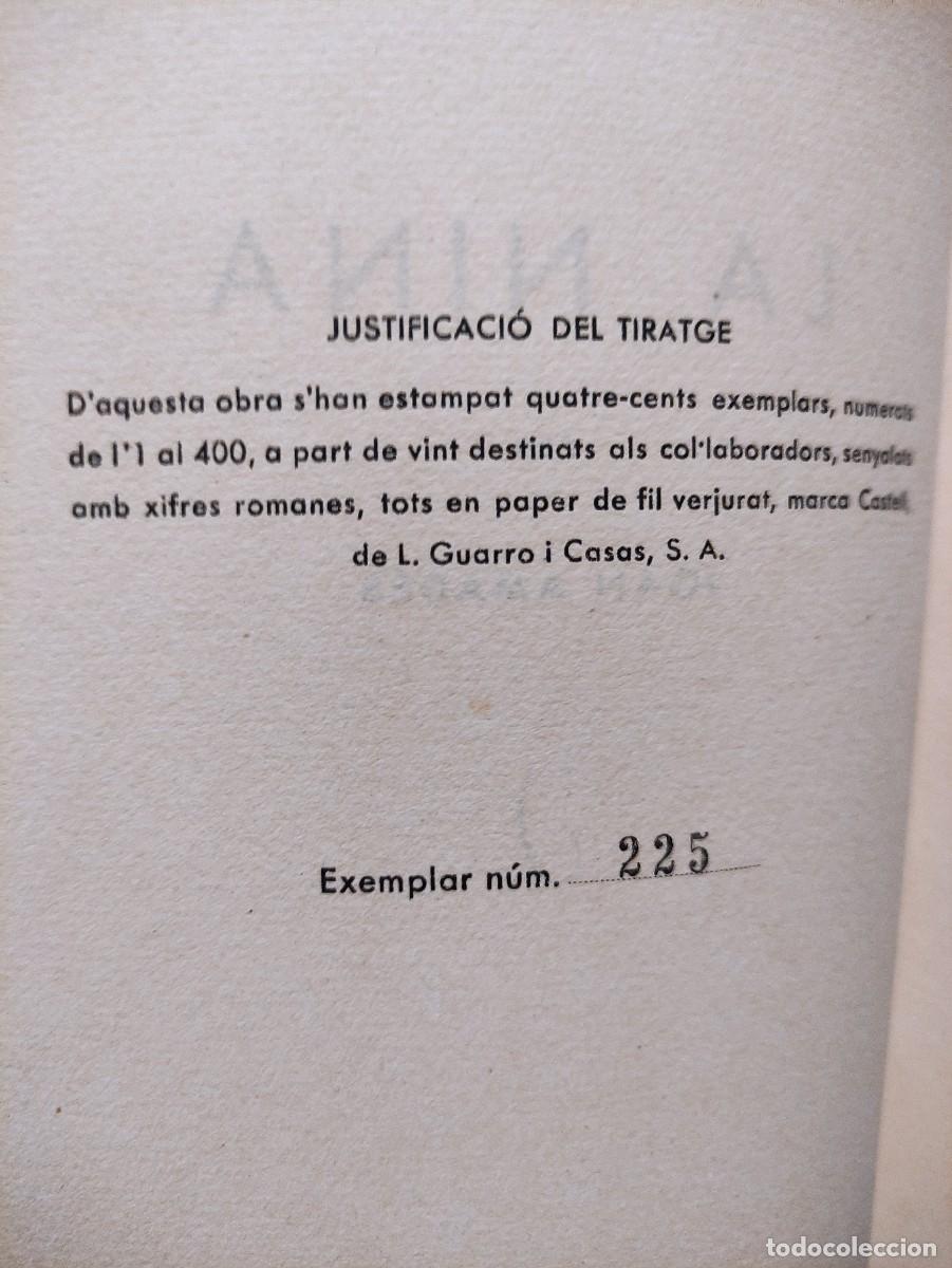 Libros de segunda mano: LA NINA - JOAN AMADES - 1965 - NUMERAT - Foto 3
