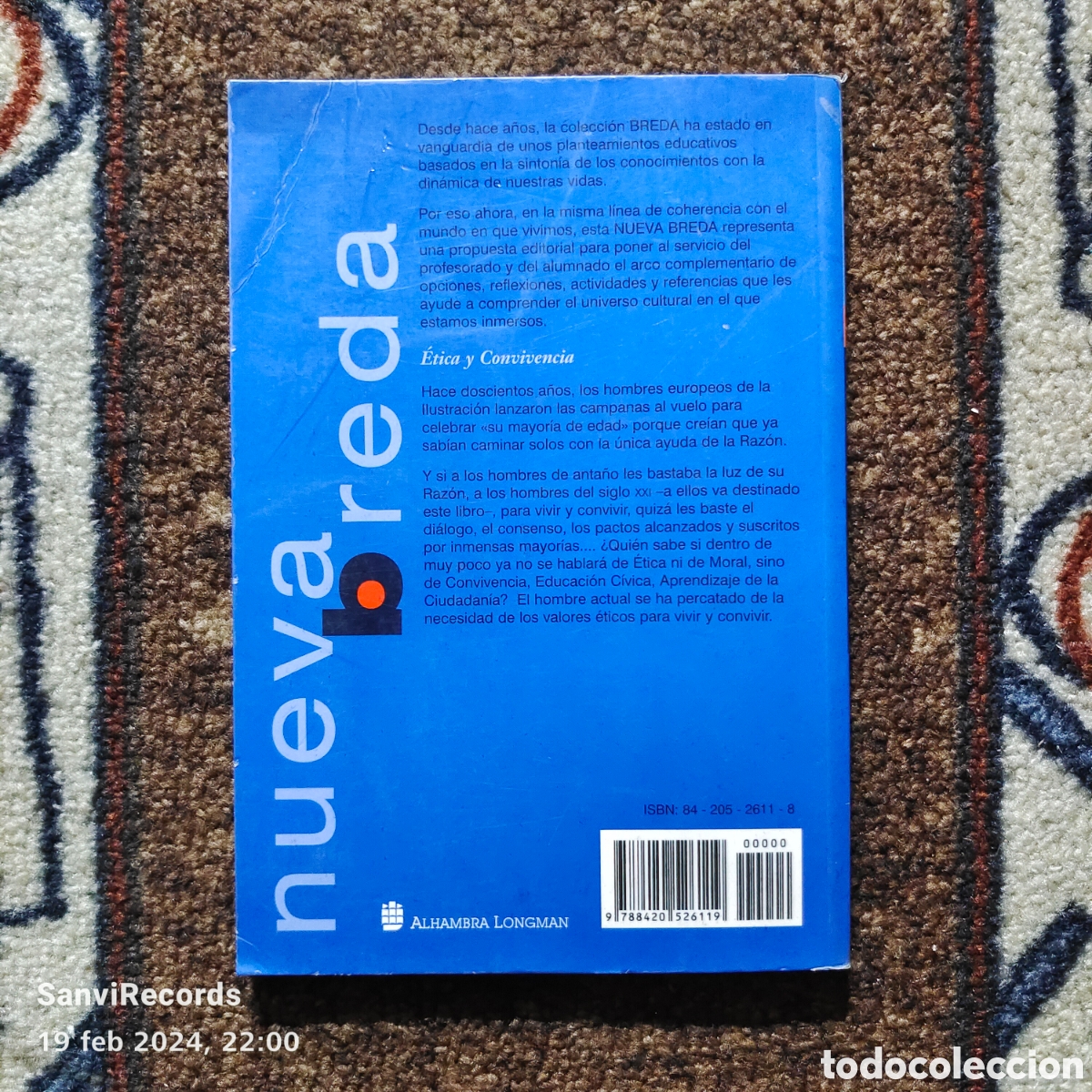 Libros de segunda mano: NUEVA BREDA, &Eacute;TICA Y CONVIVENCIA (ALHAMBRA LONGMAN) - Foto 2