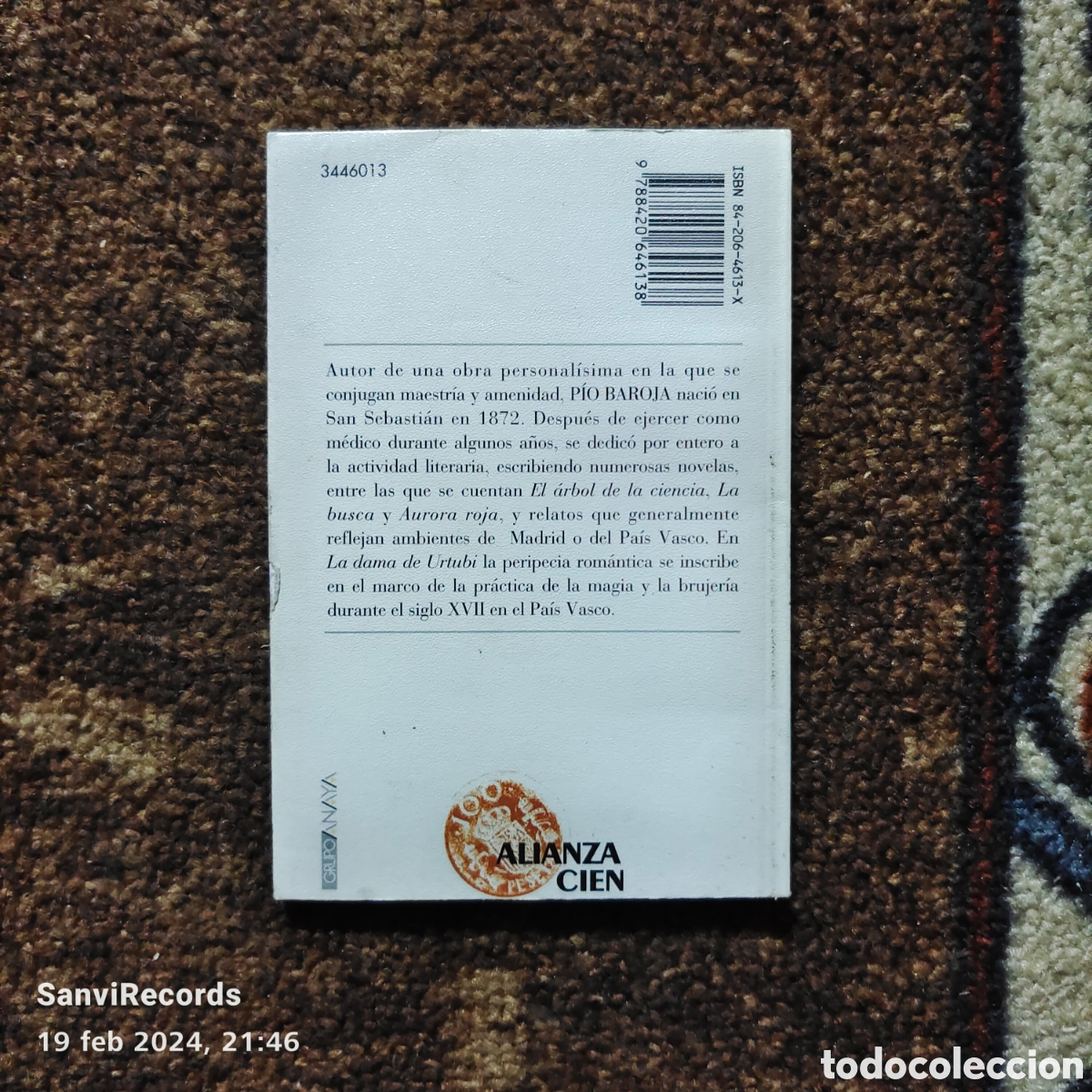 Libros de segunda mano: LA DAMA DE URTUBI (BAROJA) (ALIANZA CIEN) - Foto 2