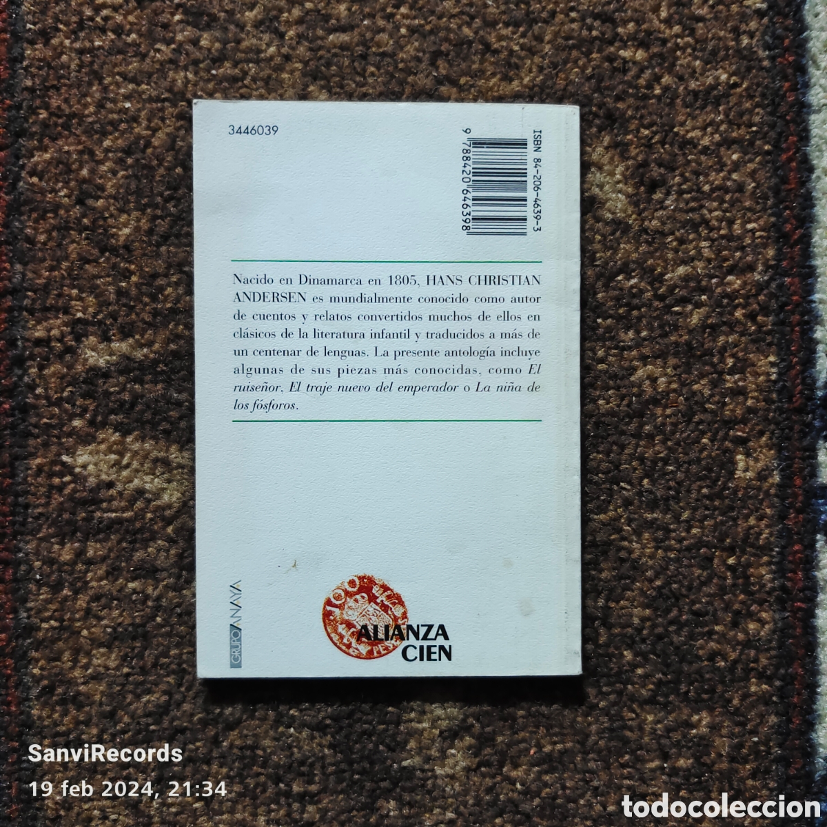 Libros de segunda mano: CUENTOS (ANDERSEN) (ALIANZA CIEN) - Foto 2