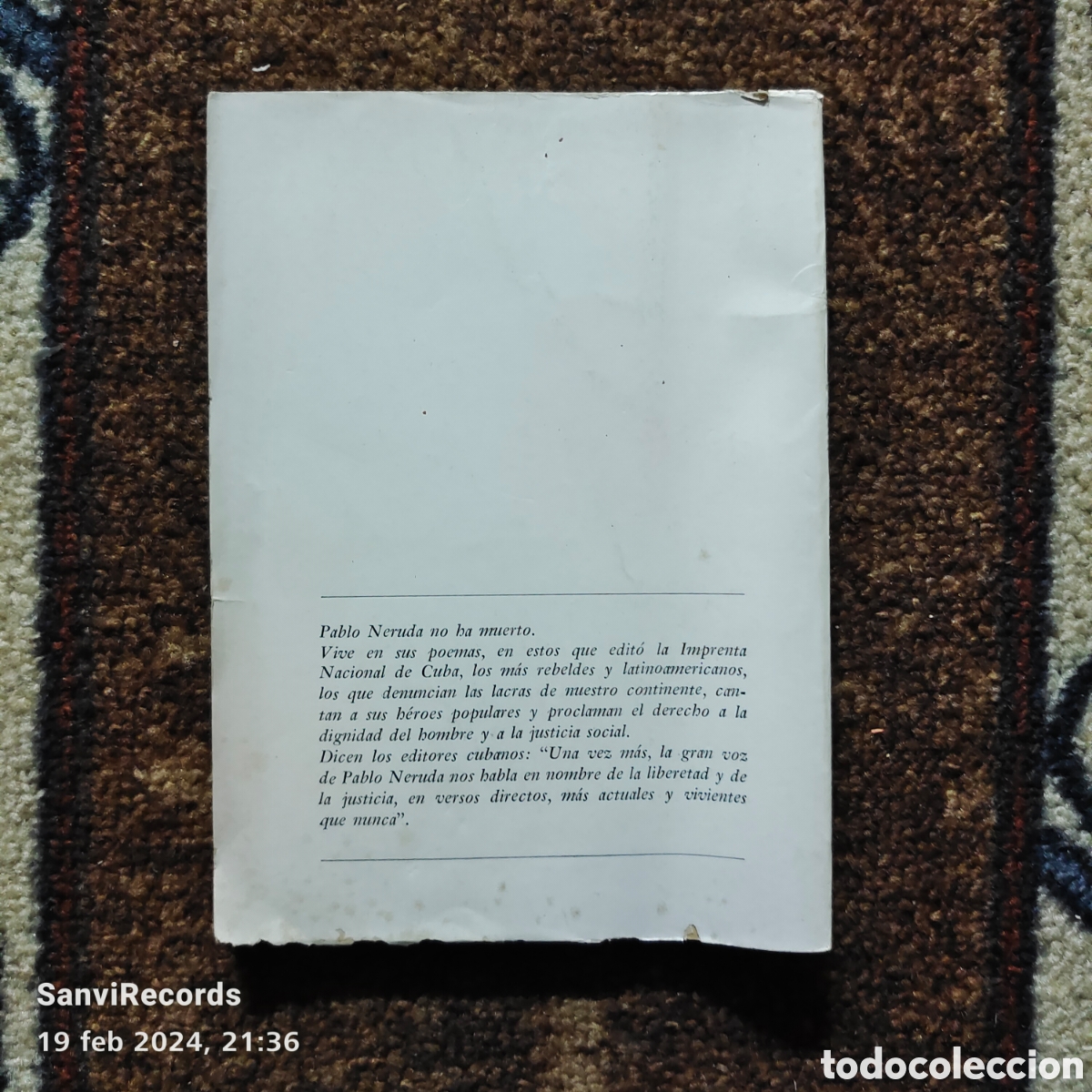 Libros de segunda mano: CANCI&Oacute;N DE GESTA (NERUDA) (AMERICA VIVA) - Foto 2
