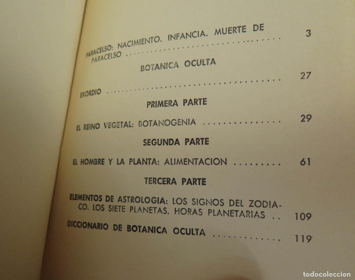 Libros de segunda mano: BOT&Aacute;NICA OCULTA. LAS PLANTAS M&Aacute;GICAS. PARACELSO - Foto 2