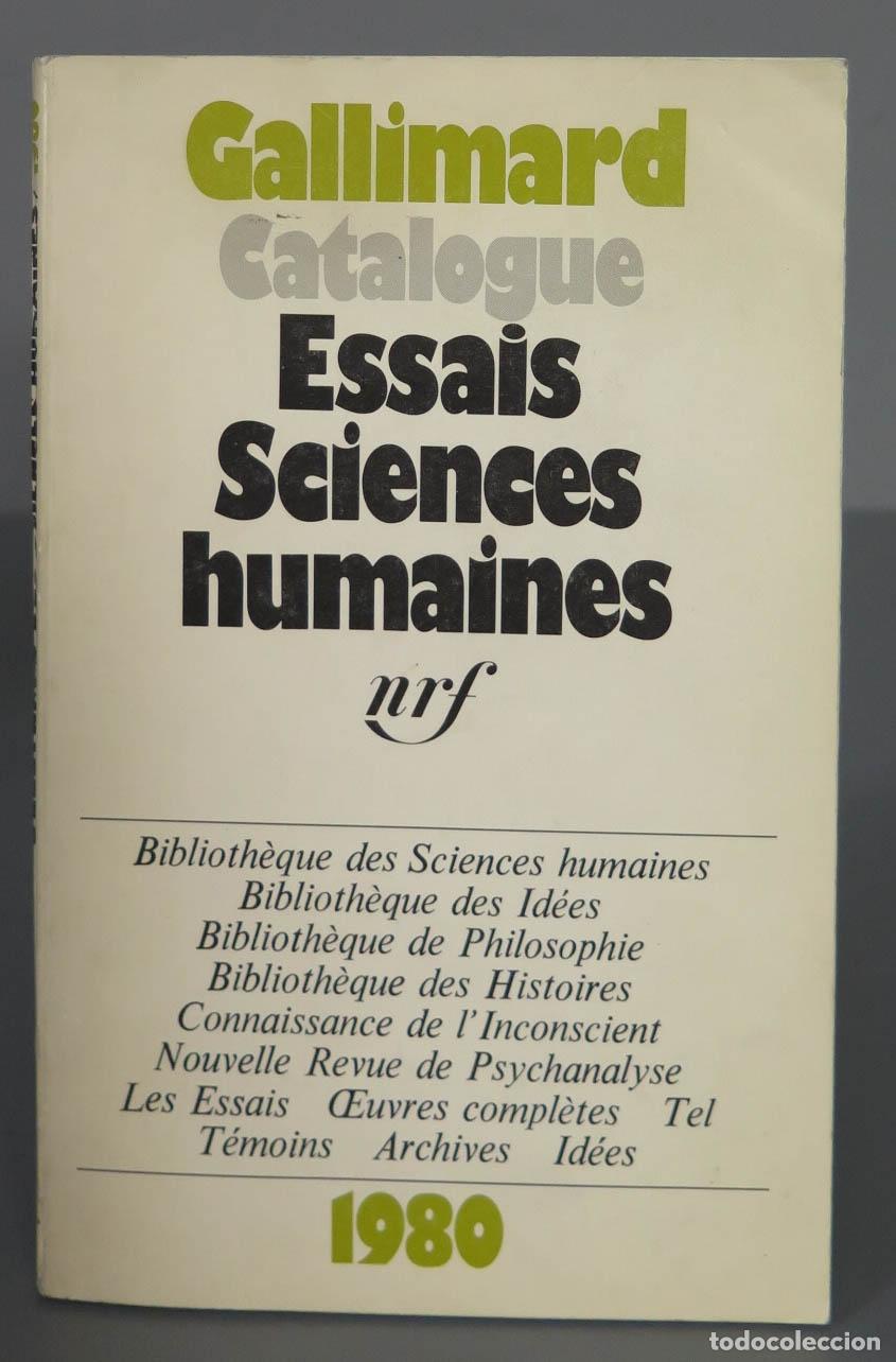 Libros de segunda mano: Catalogue Essais sciences humaines. GALLIMARD. 1980 - Foto 1
