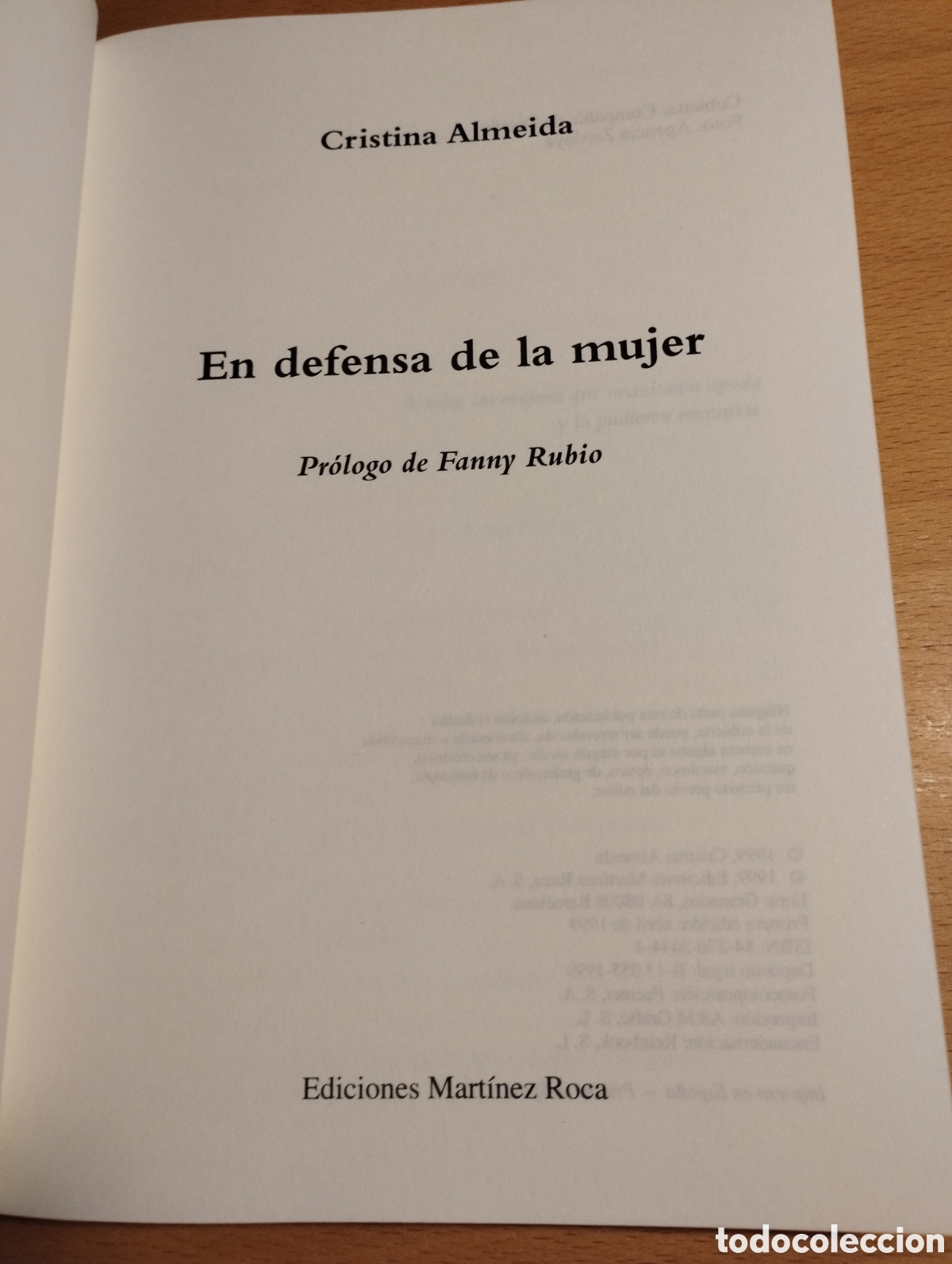 Libros de segunda mano: EN DEFENSA DE LA MUJER (CRISTINA ALMEIDA) - Foto 2