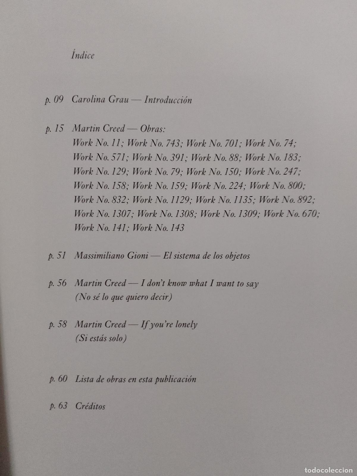 Libros de segunda mano: Martin Creed: Things / Cosas (Comunidad de Madrid. 2011) - Foto 2