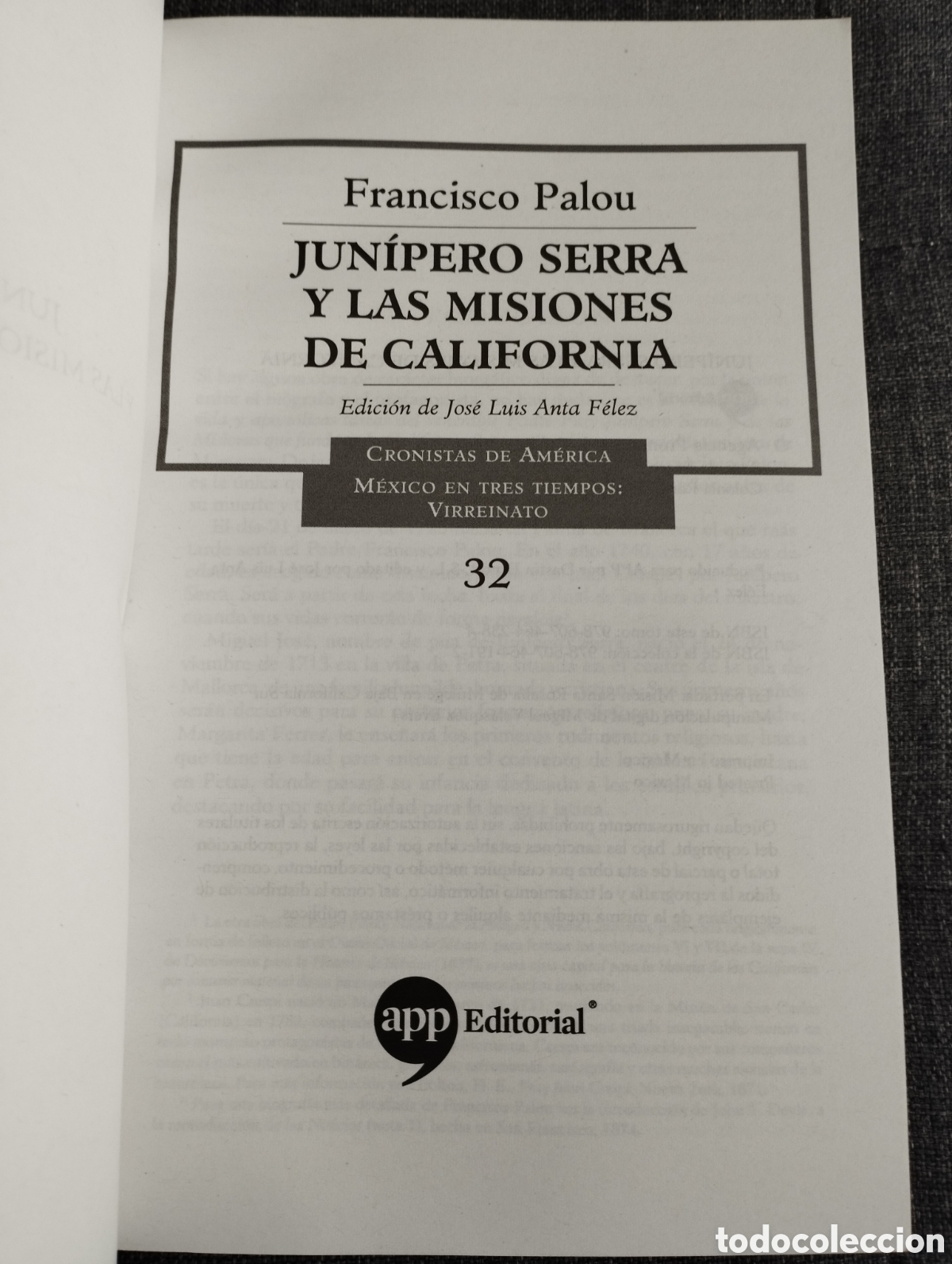 Libros de segunda mano: JUN&Iacute;PERO SERRA Y LAS MISIONES DE CALIFORNIA (FRANCISCO PALOU) - Foto 2