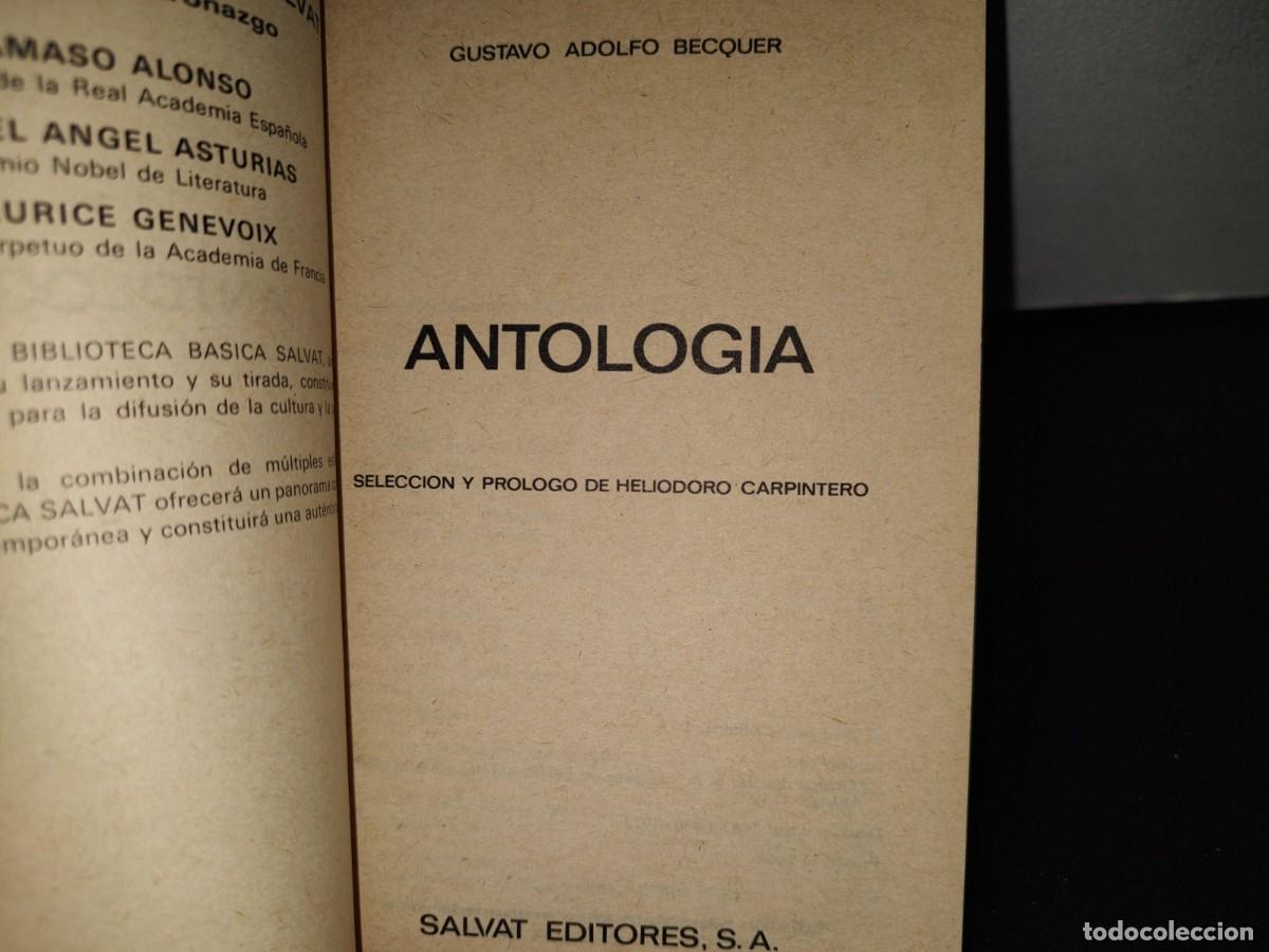 Libros de segunda mano: 86- ANTOLOG&Iacute;A. GUSTRAVO ADOLFO BECQUER - Foto 3
