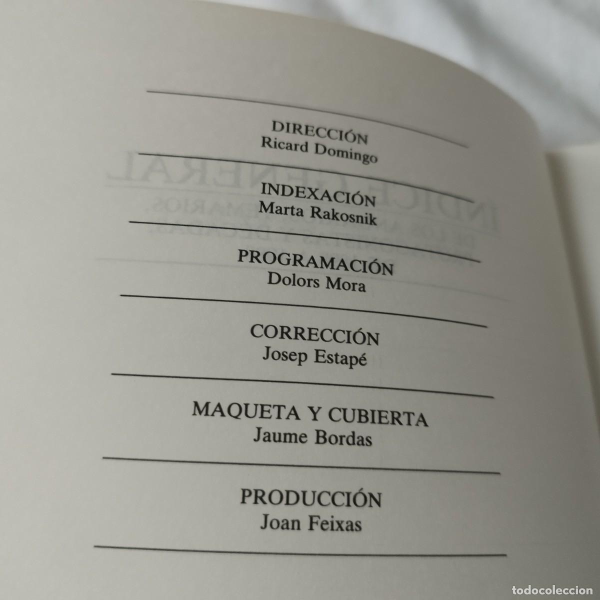 Libros de segunda mano: INDICE GENERAL 1899-1988 / / EVA 132 / DIFUSORA - Foto 5