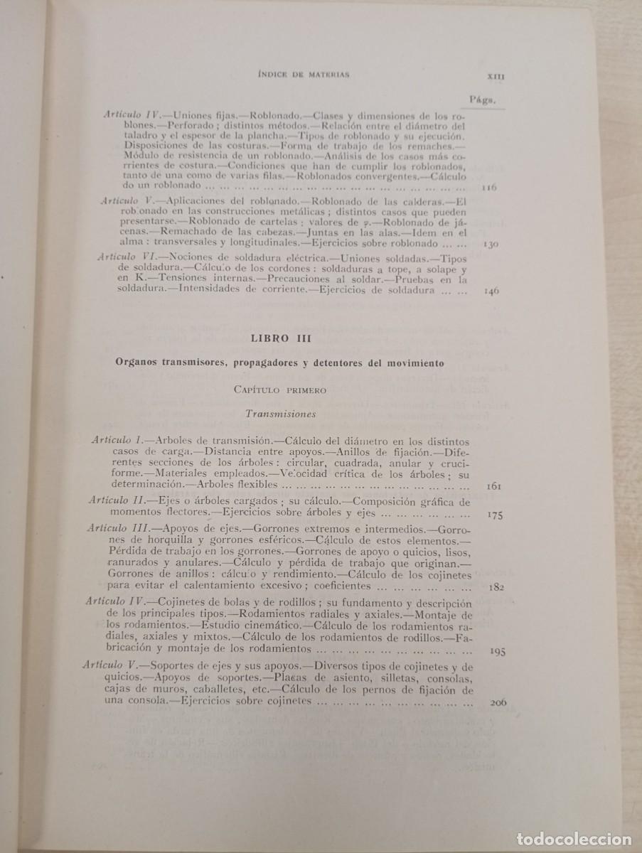 Libros de segunda mano: MECANISMOS CALCULO Y CONSTRUCCION POR CELSO MAXIMO EDITORIAL DOSSAT - Foto 5