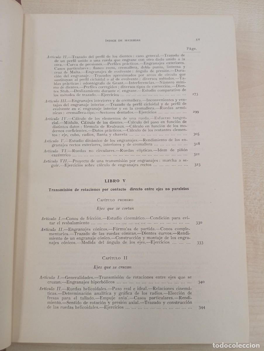 Libros de segunda mano: MECANISMOS CALCULO Y CONSTRUCCION POR CELSO MAXIMO EDITORIAL DOSSAT - Foto 7