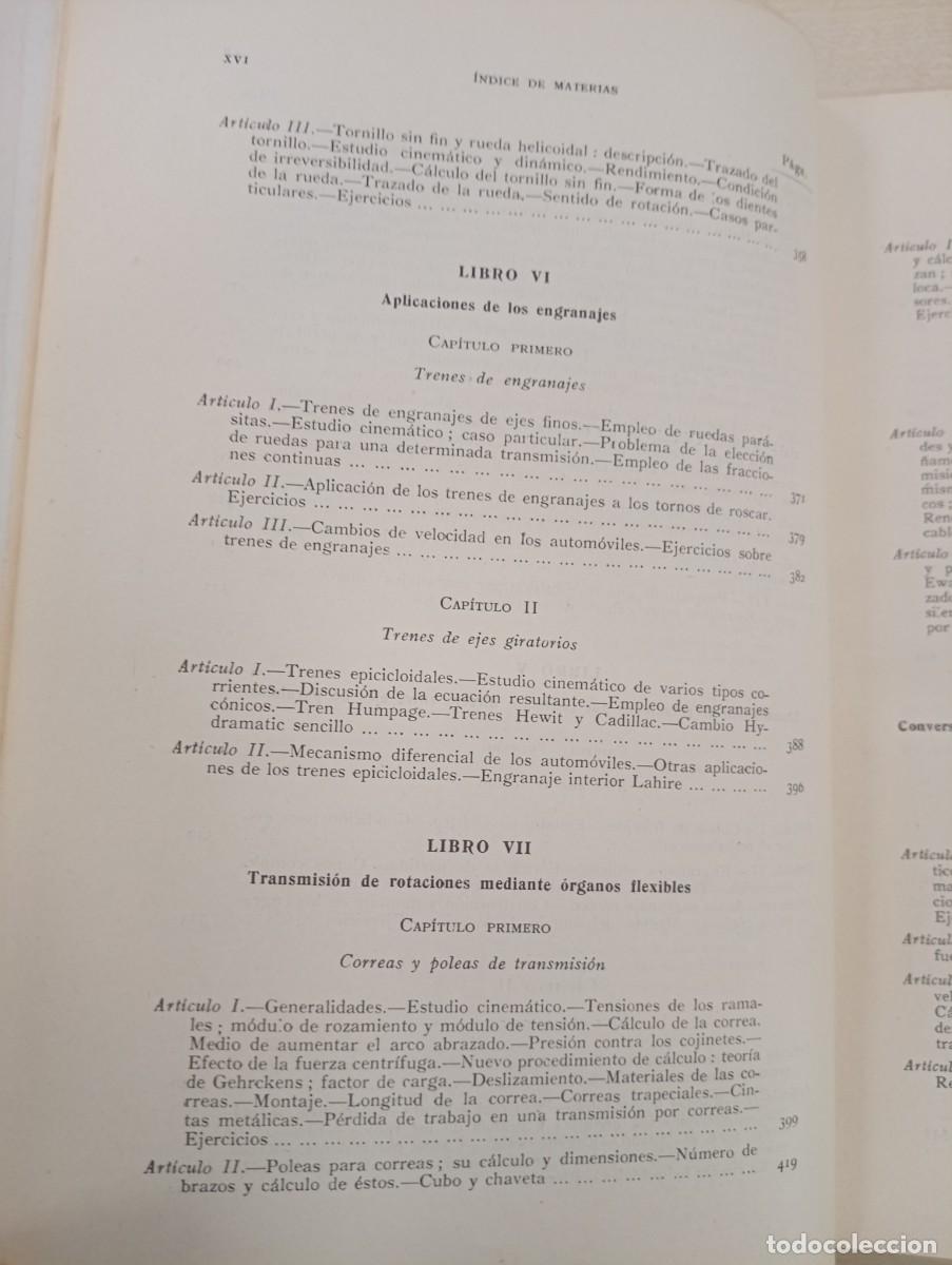 Libros de segunda mano: MECANISMOS CALCULO Y CONSTRUCCION POR CELSO MAXIMO EDITORIAL DOSSAT - Foto 8