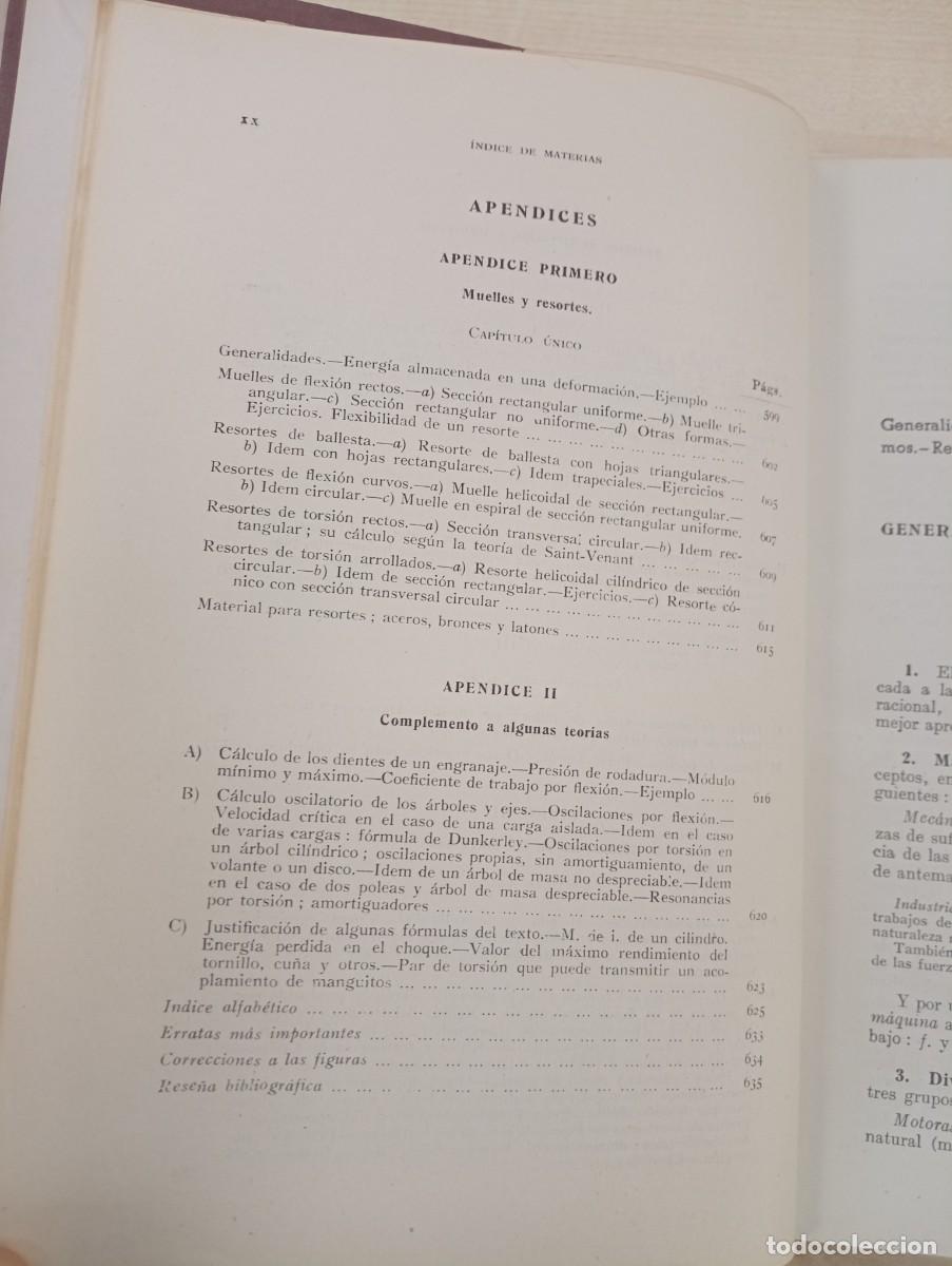 Libros de segunda mano: MECANISMOS CALCULO Y CONSTRUCCION POR CELSO MAXIMO EDITORIAL DOSSAT - Foto 12