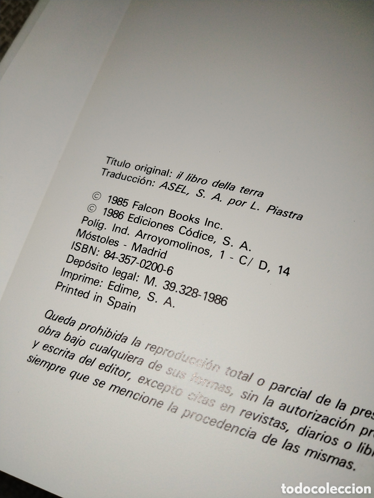 Libros de segunda mano: El libro de la tierra. Tony Wolf. Giuseppe Zanini. Ediciones c&oacute;dice - Foto 4