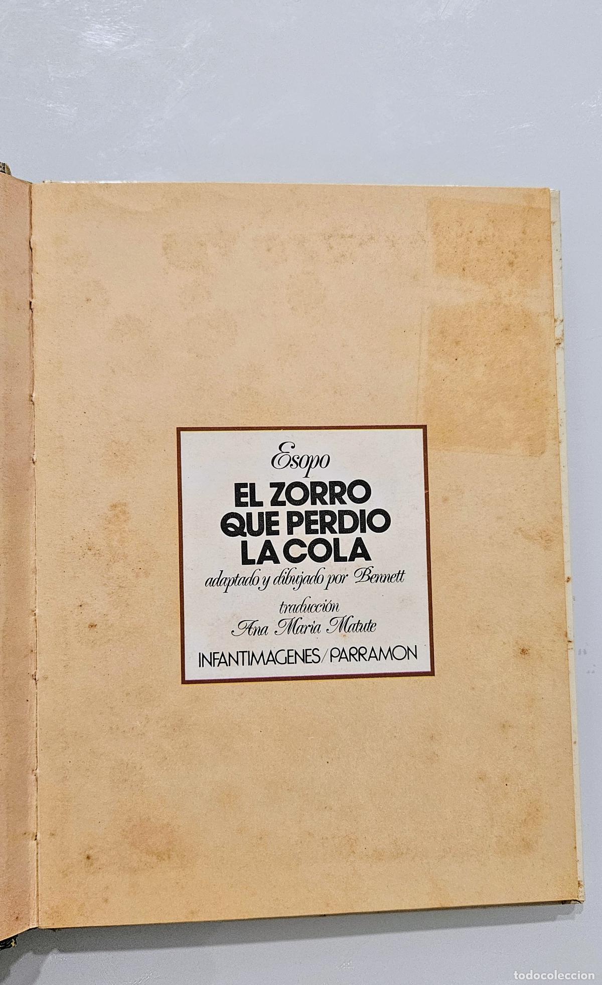 Libros de segunda mano: El zorro que perdio la cola de Esopo / Parram&oacute;n Ediciones, 1979 - Foto 3