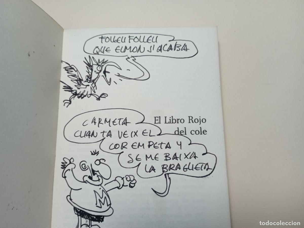 Libros de segunda mano: El libro rojo del cole. Dedicatoria con dibujo de Carlos Romeu. - Foto 1
