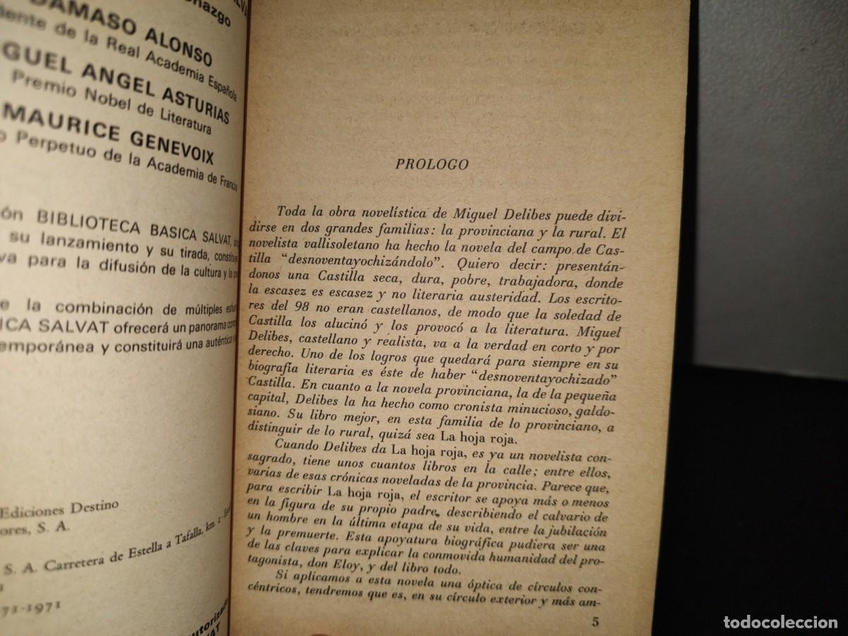 Libros de segunda mano: 86- LA HOJA ROJA - MIGUEL DELIBES - Foto 5