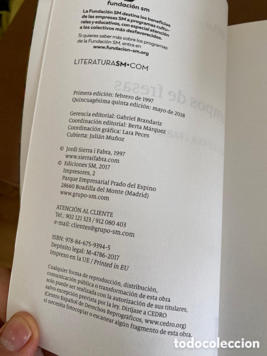 Libros de segunda mano: Campos de fresas de Jordi Sierra Fabra - Foto 4