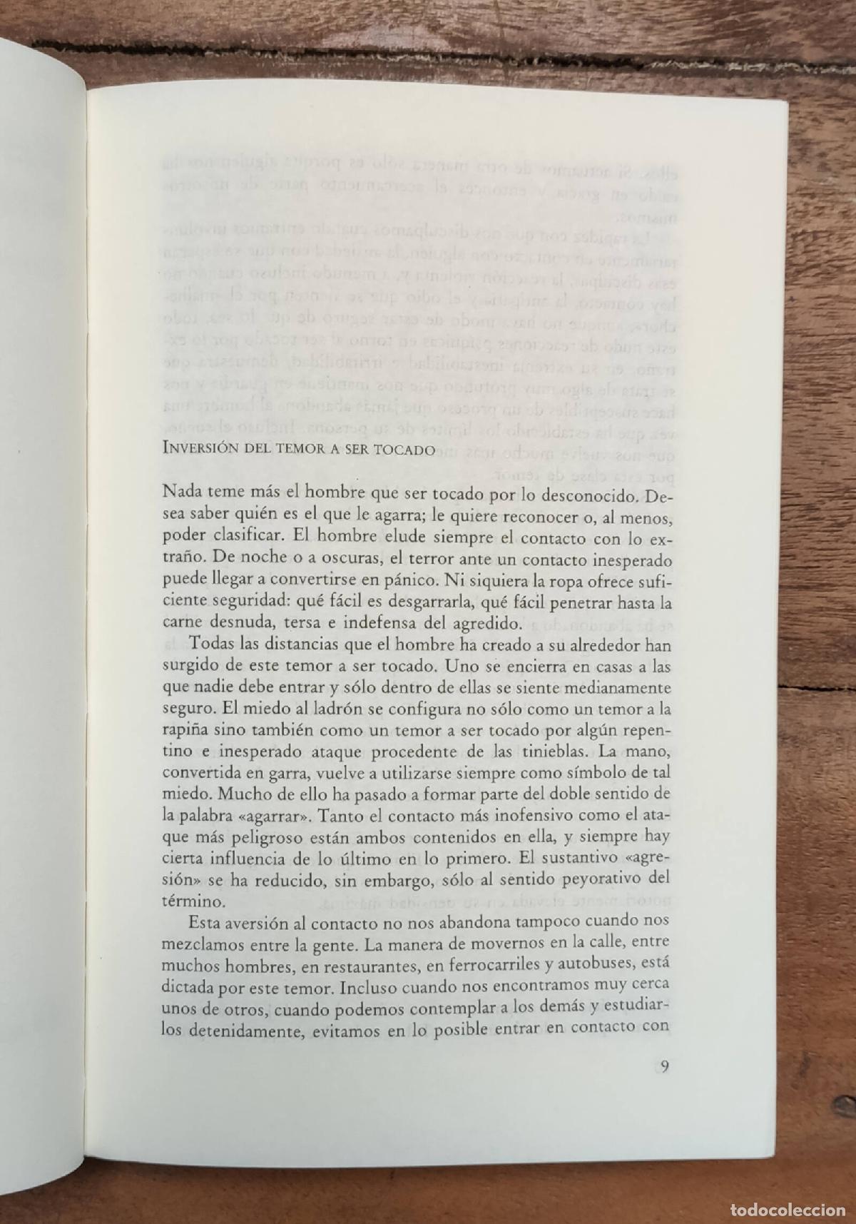 Libros de segunda mano: MASA Y PODER. CANETTI, El&iacute;as. Muchnik. 2000. - Foto 3