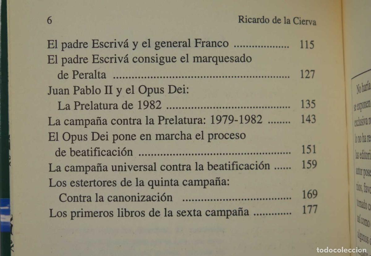 Libros de segunda mano: El Opus Dei. Ricardo de la Cierva - Foto 3