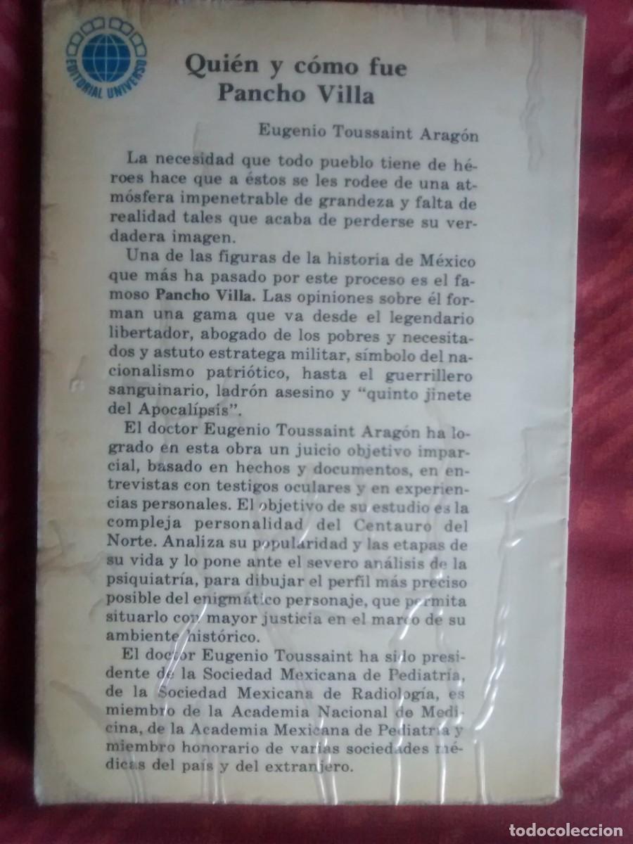 Libros de segunda mano: Qui&eacute;n y c&oacute;mo fue Pancho Villa - Foto 3