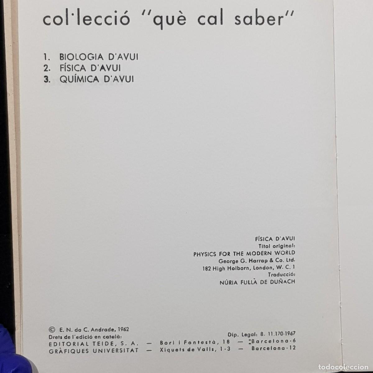 Libros de segunda mano: F&Iacute;SICA DAVUI - QU&Egrave; CAL SABER - ANDRADE - EDITORIAL TEIDE / 134 - Foto 4