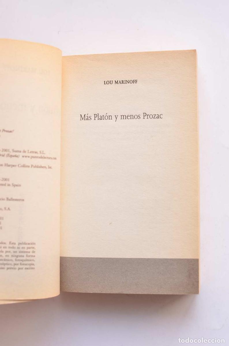 Libros de segunda mano: M&aacute;s Plat&oacute;n y menos Prozac - MARINOFF, Lou - Foto 2