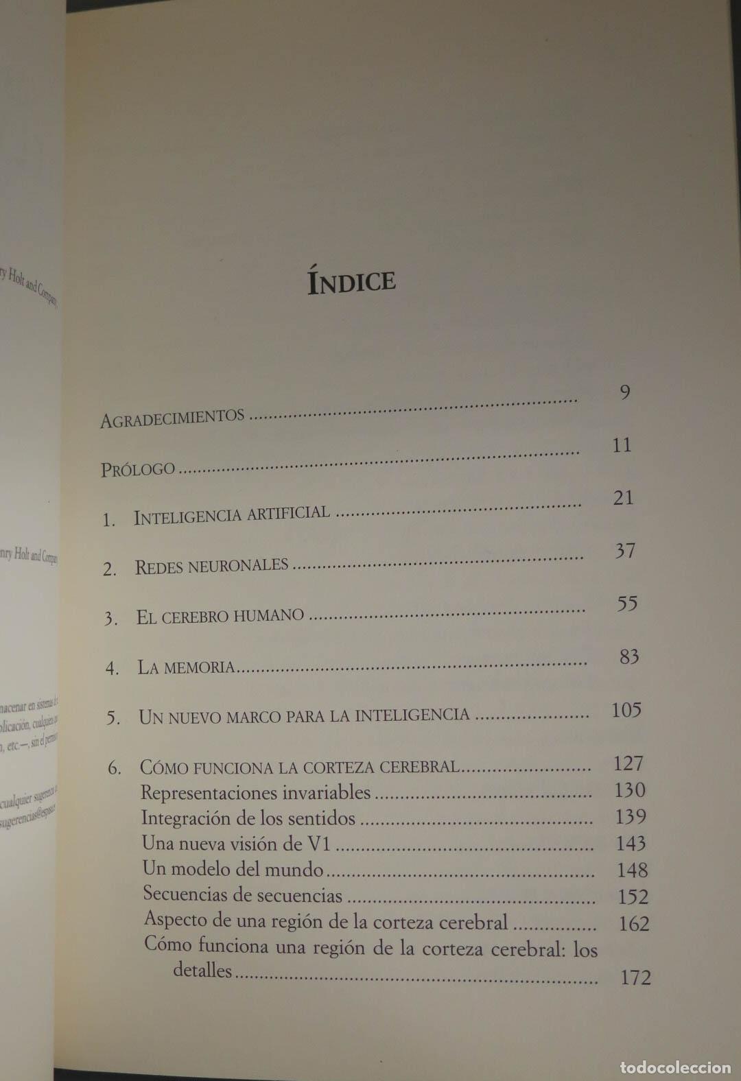 Libros de segunda mano: Sobre la inteligencia. Hawkins - Foto 2