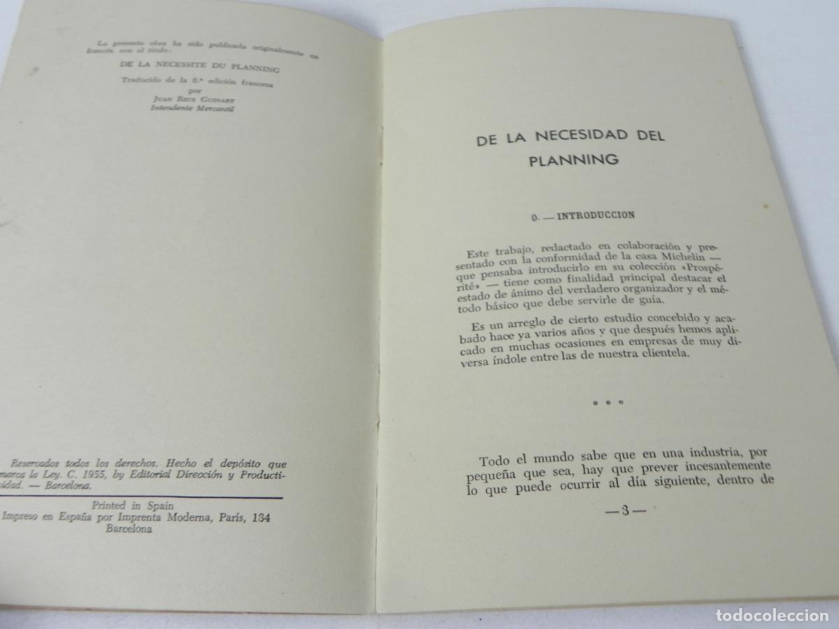 Libros de segunda mano: DE LA NECESIDAD DEL PLANNING (ROBERT SATET) ED. DIRC. Y PRODUCTIVIDAD-1955 - Foto 4