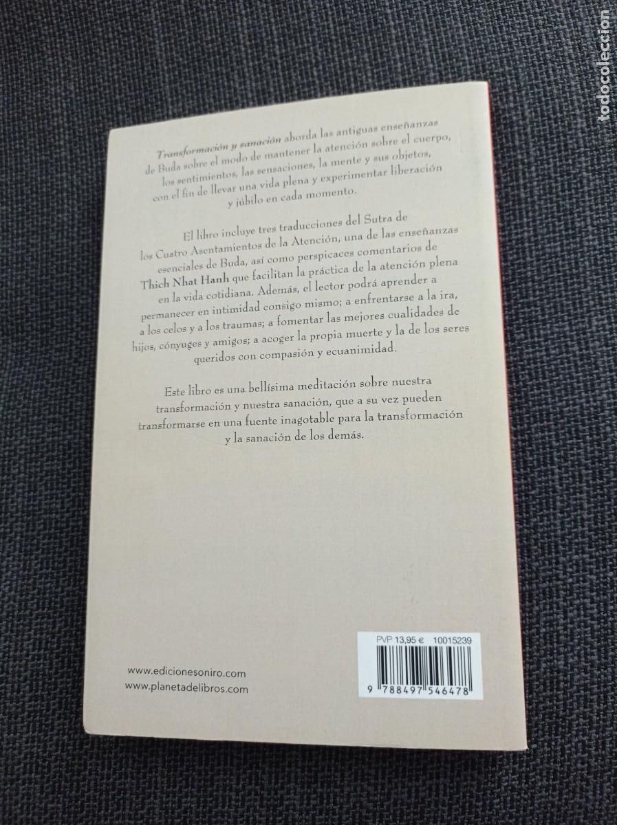 Libros de segunda mano: Libro Transformaci&oacute;n y sanaci&oacute;n. Thich Nhat Hanh. Oniro 2013. - Foto 2