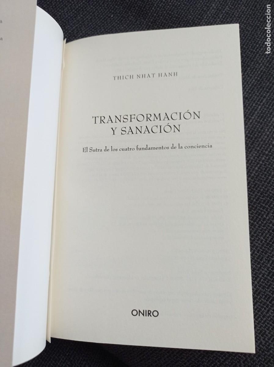 Libros de segunda mano: Libro Transformaci&oacute;n y sanaci&oacute;n. Thich Nhat Hanh. Oniro 2013. - Foto 4