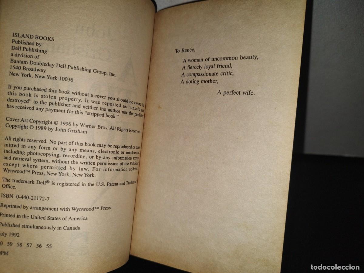 Libros de segunda mano: 86- A TIME TO KILL - JOHN GRISHAM - 1992 - Foto 5